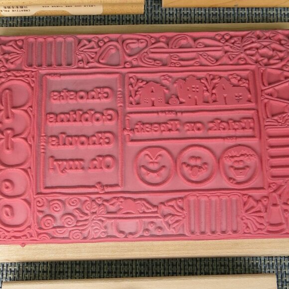 Vintage Easter Thanksgiving Happy Birthday Mother Kids Rubber Stamps Mixed Lot - Picture 5 of 8